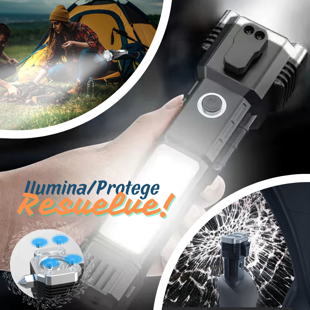 LINTERNA LED RECARGABLE 5 MULTIFUNCIONES